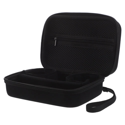 Neceser de viaje negro abierto